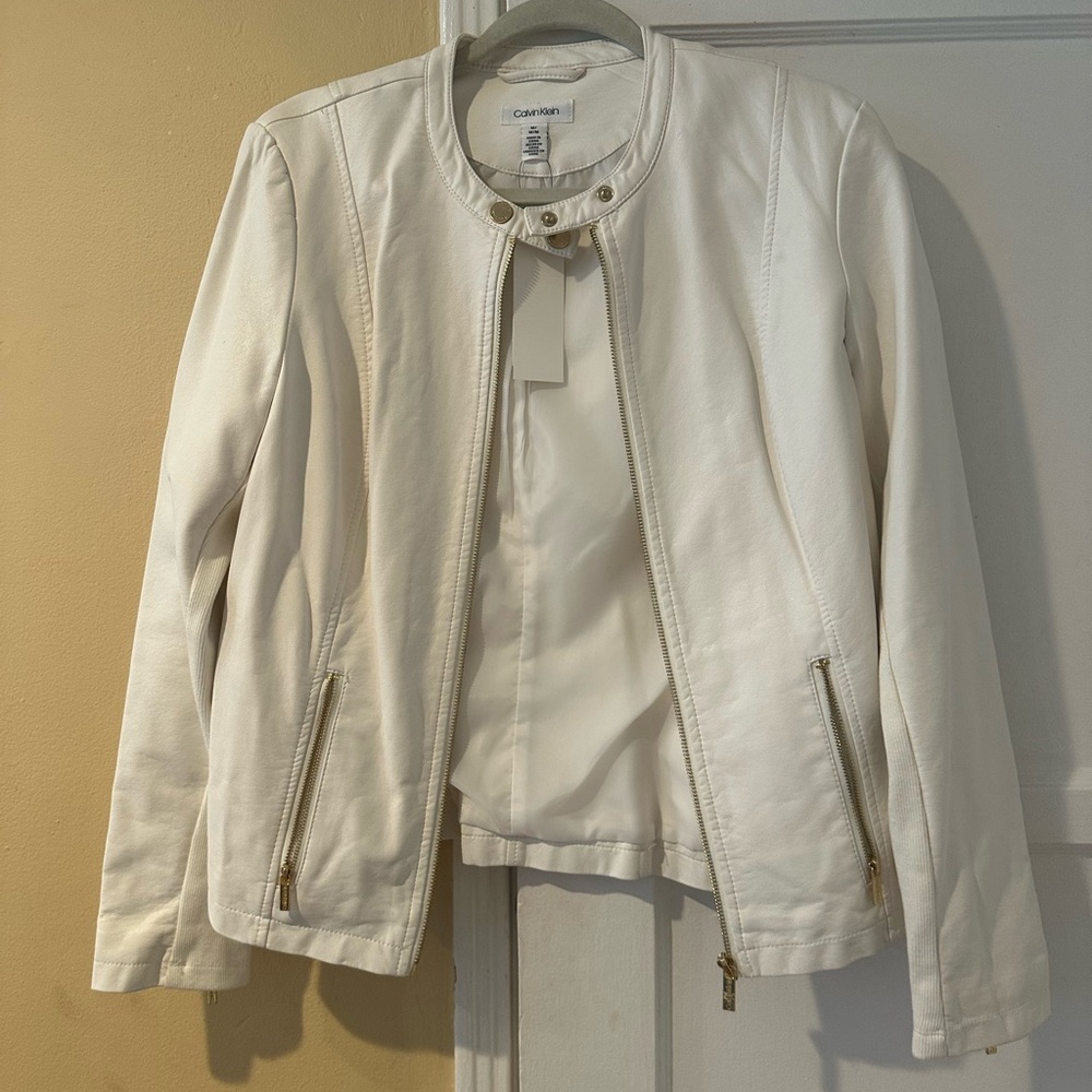 Calvin Klein Women's White Jacket size Medium
